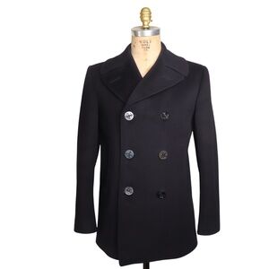Vintage 1970 Mens US Navy Melton Peacoat Kersey Wool By Pembroke